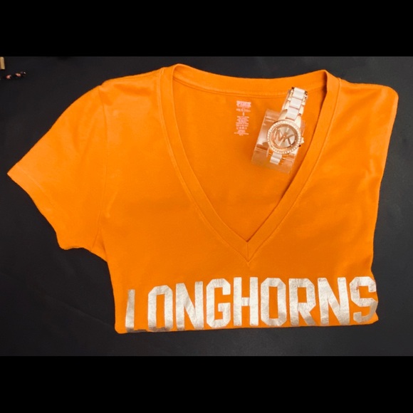 Women’s PINK Texas Longhorns Short Sleeve Tee, Size Small - Picture 4 of 6